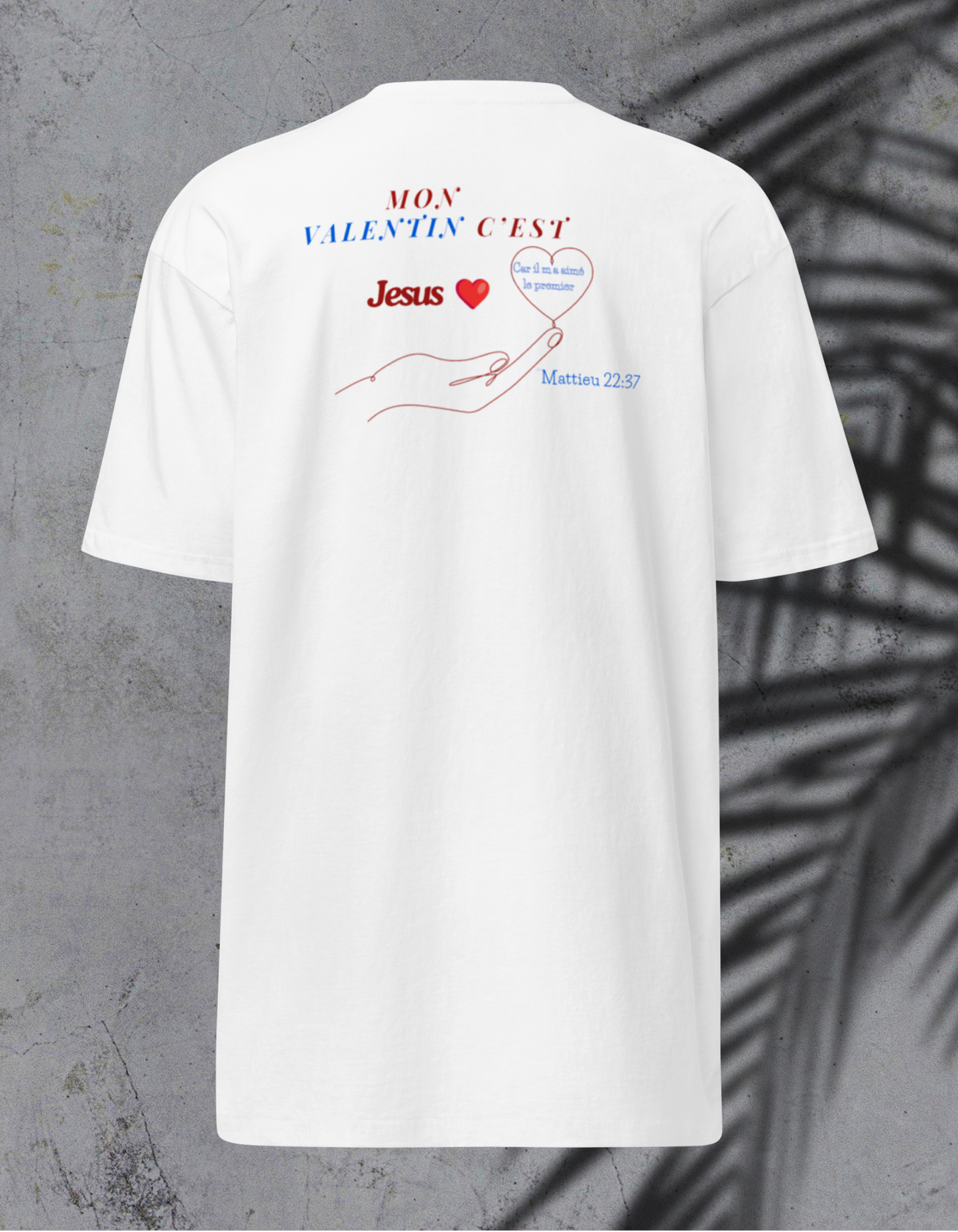 T-shirt lourd homme-Jésus est mon Valentin Nzamuak for JESUS