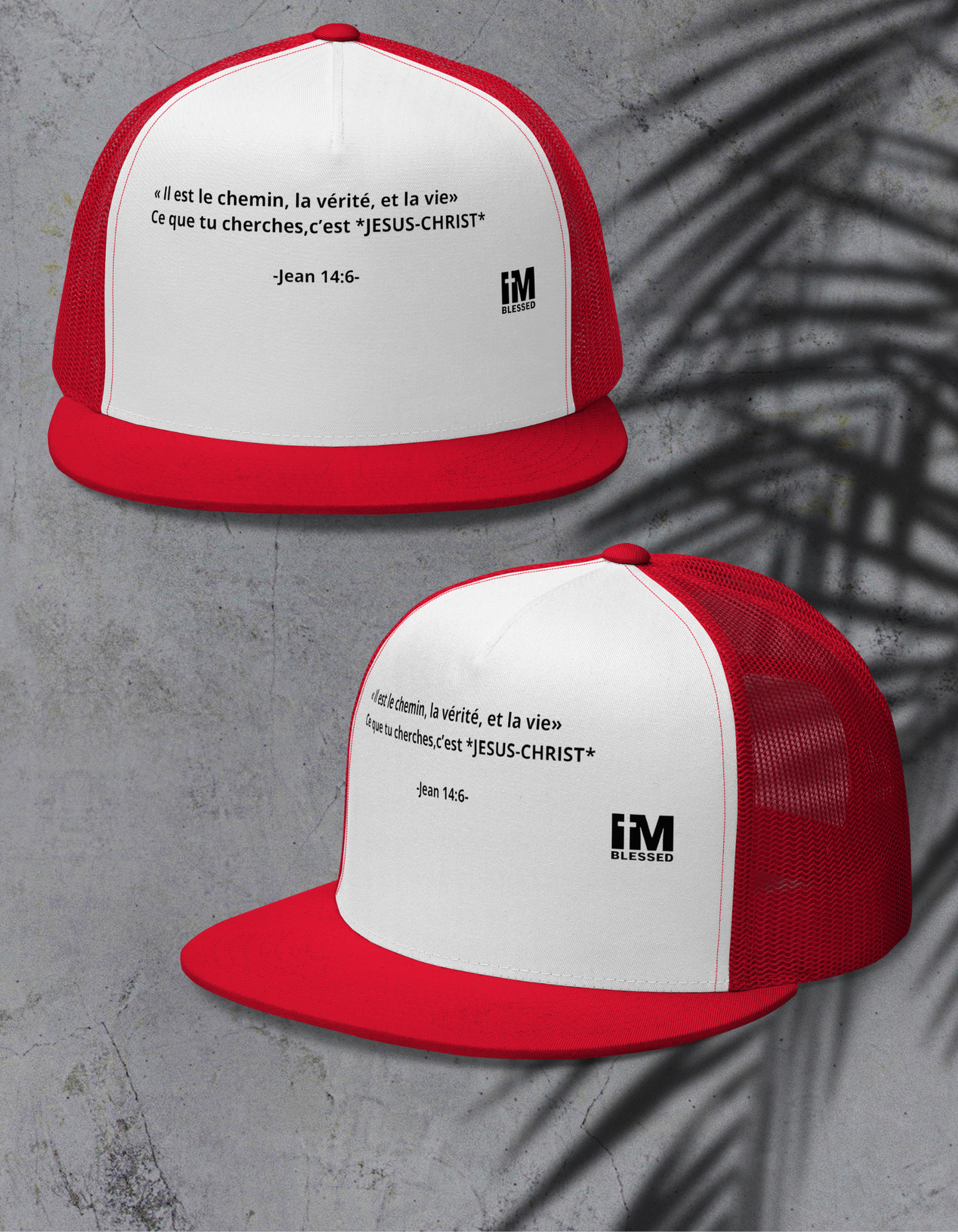 Casquette Trucker- “Le Chemin – Jean 14:6” Nzamuak for JESUS