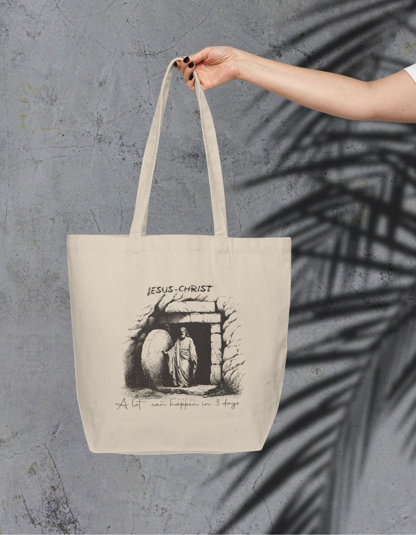 Jesus Christ Canvas Shopping Tote - Inspirational Eco-Friendly Bag Printify