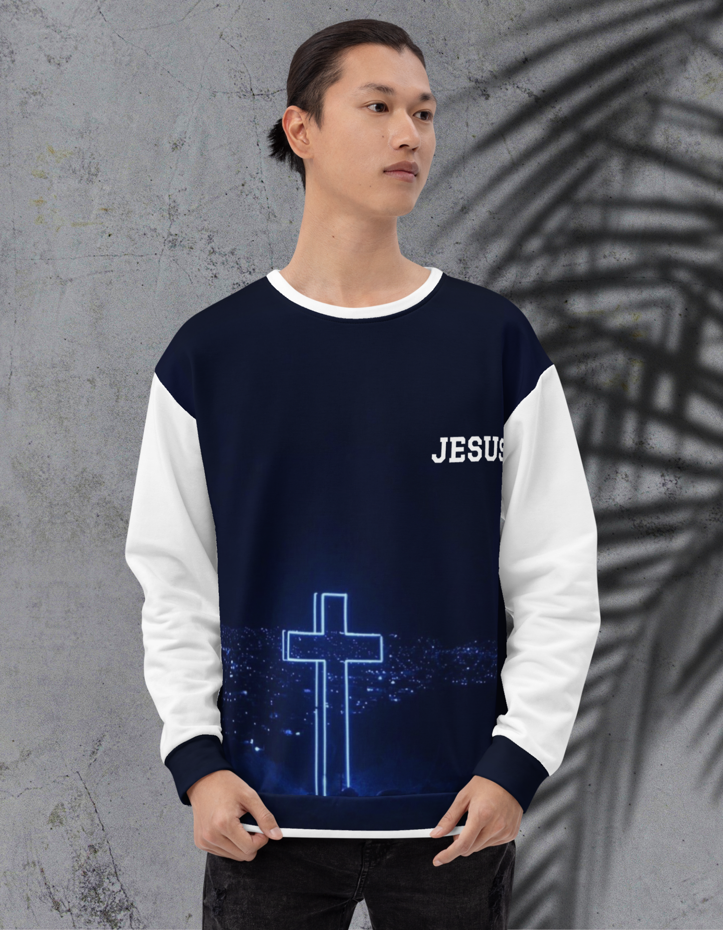 Sweat-Shirt bleu de nuit-JESUS Nzamuak for JESUS
