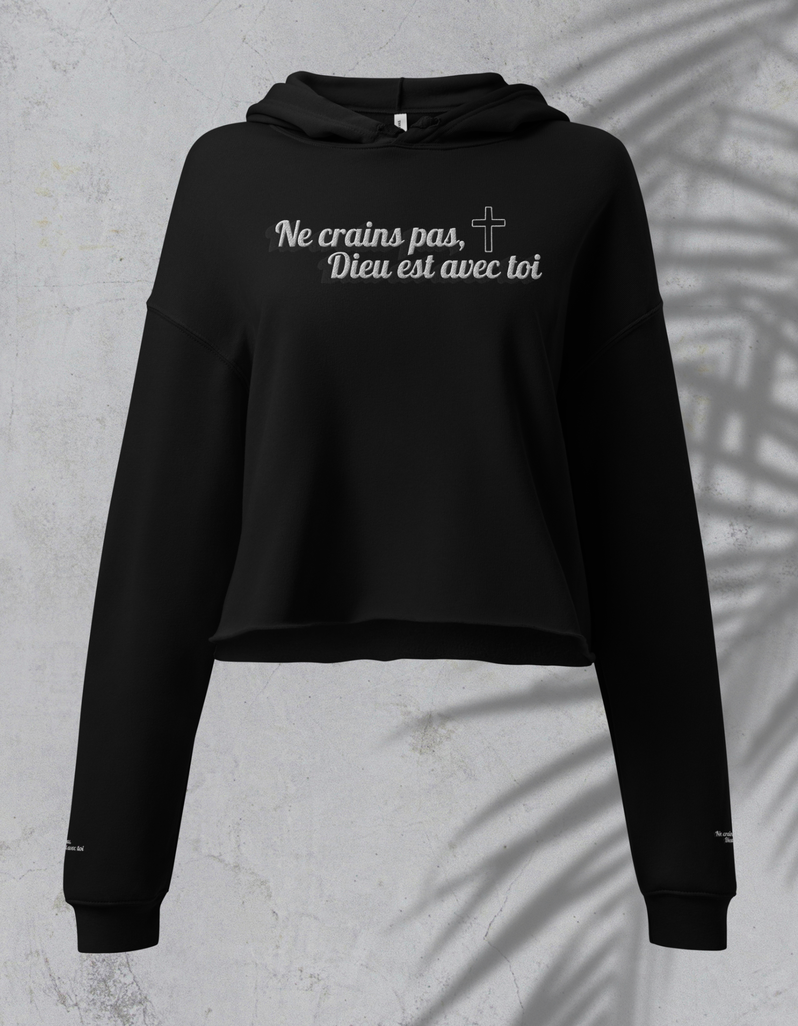 Sweat à Capuche Crop-Top - Ne Crains Pas – Hoodie Confort et Foi Nzamuak for JESUS