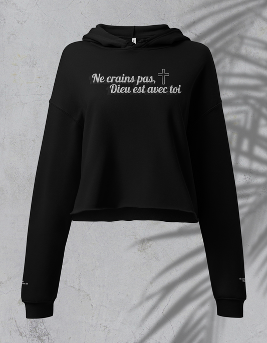 Sweat à Capuche Crop-Top - Ne Crains Pas – Hoodie Confort et Foi Nzamuak for JESUS
