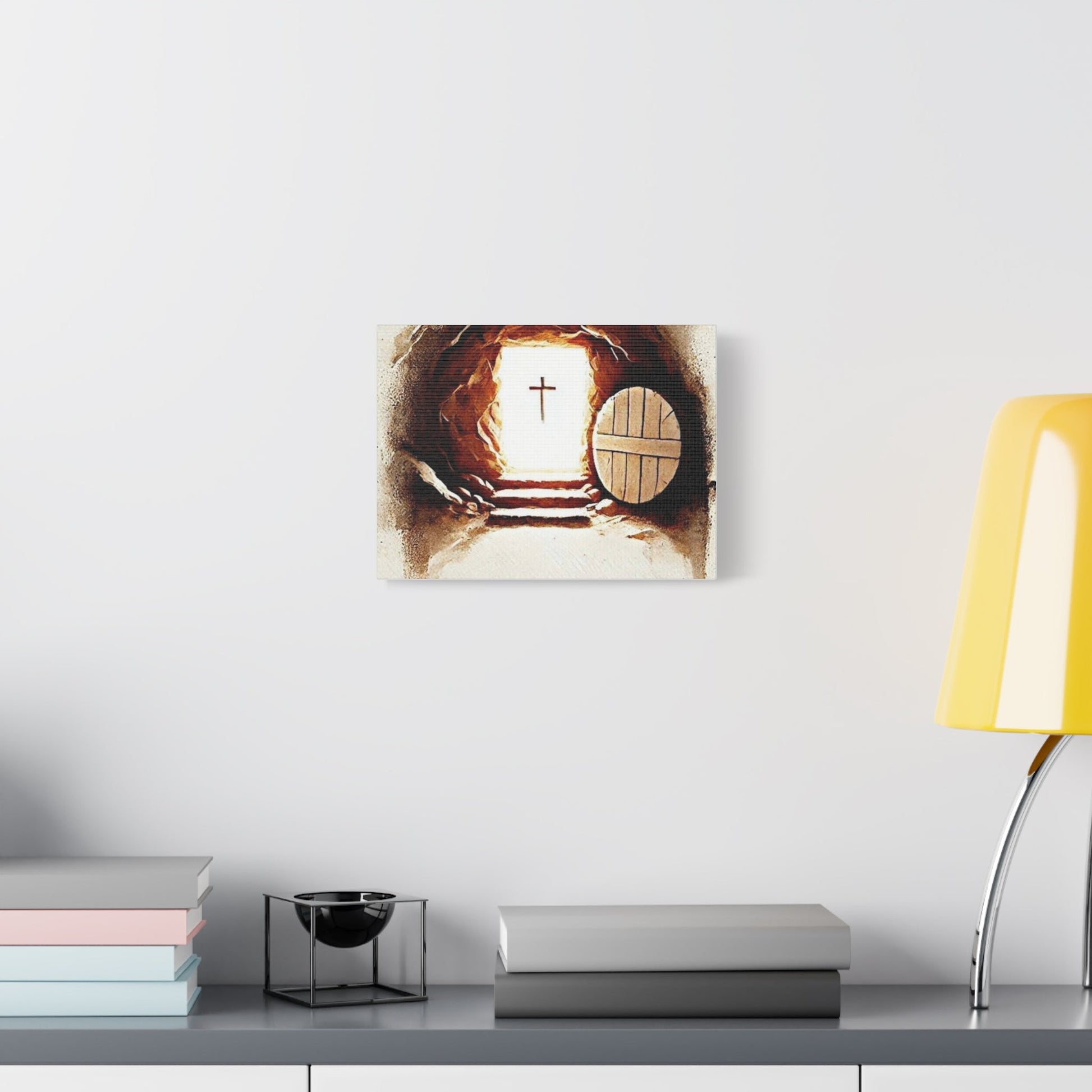 Art mural religieux inspirant - Toile mate tendue avec motif de croix Printify