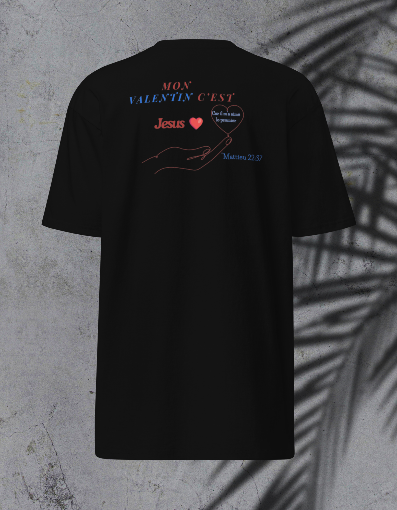 T-shirt lourd homme-Jésus est mon Valentin Nzamuak for JESUS
