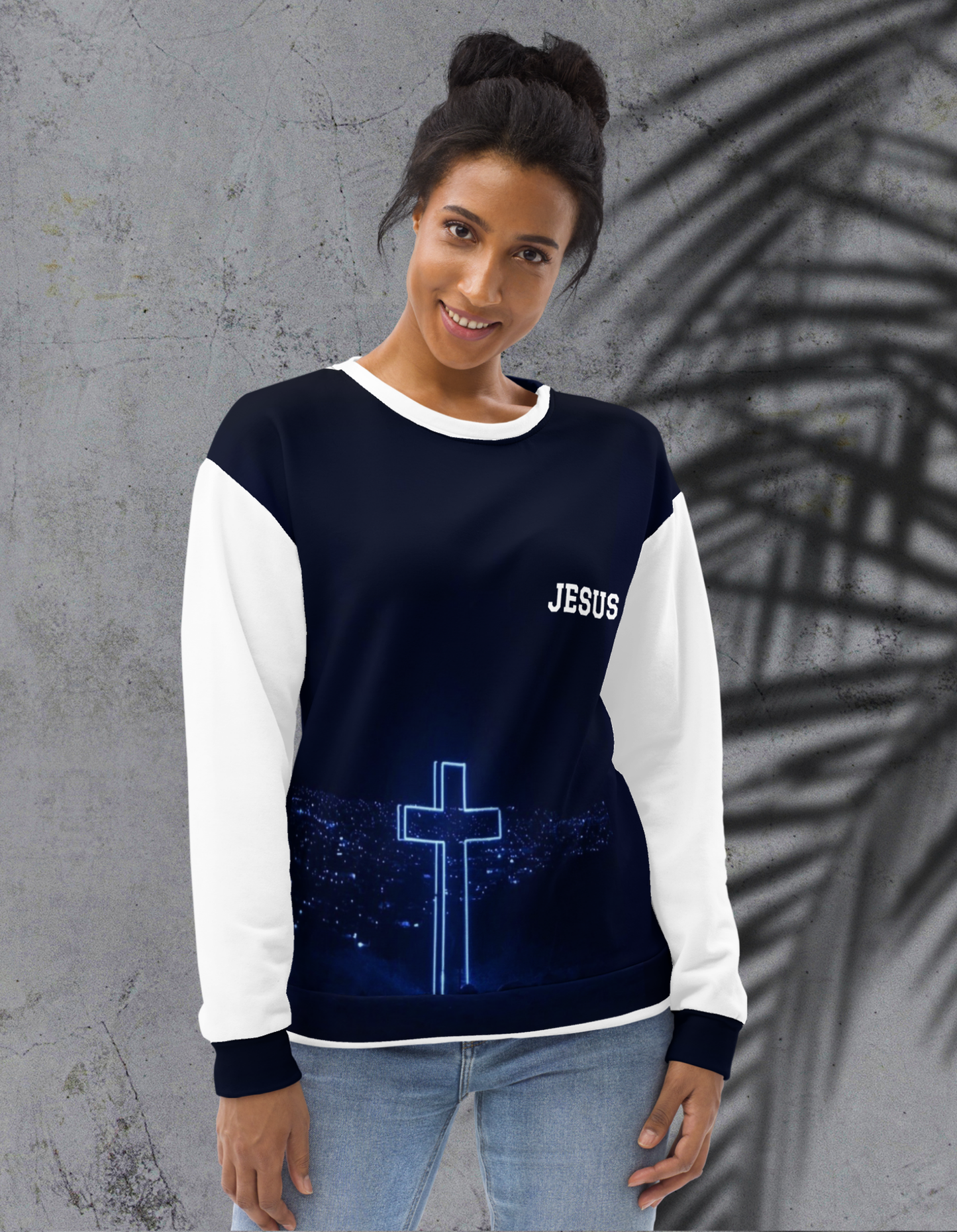 Sweat-Shirt bleu de nuit-JESUS Nzamuak for JESUS