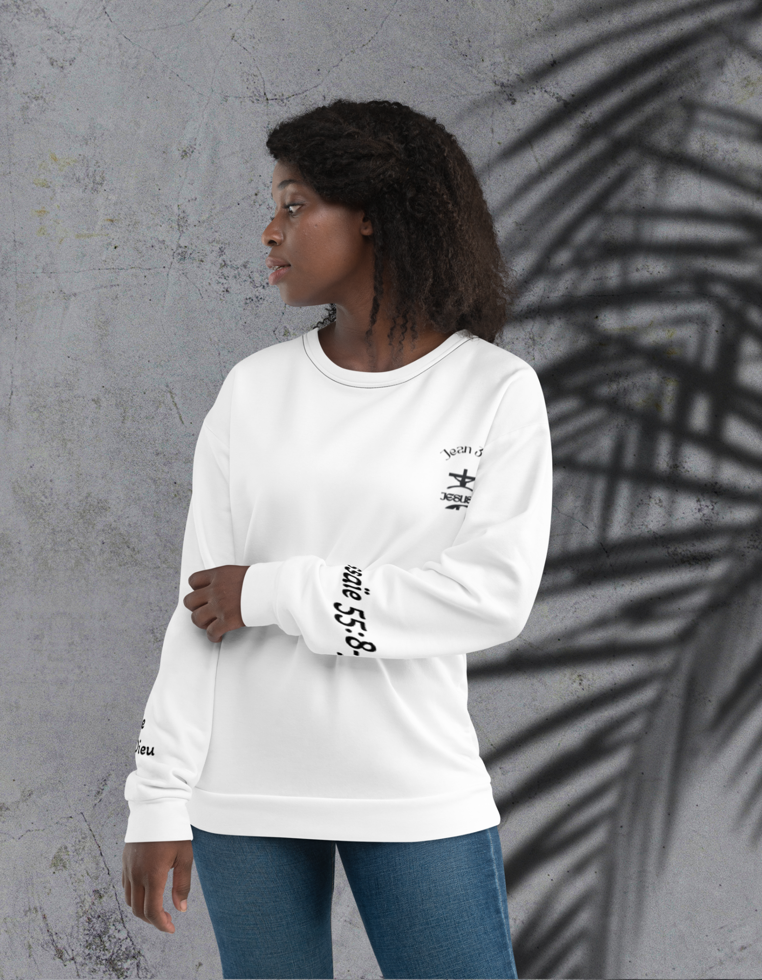 Sweatshirt- Essaï 55: 8-9 Nzamuak for JESUS