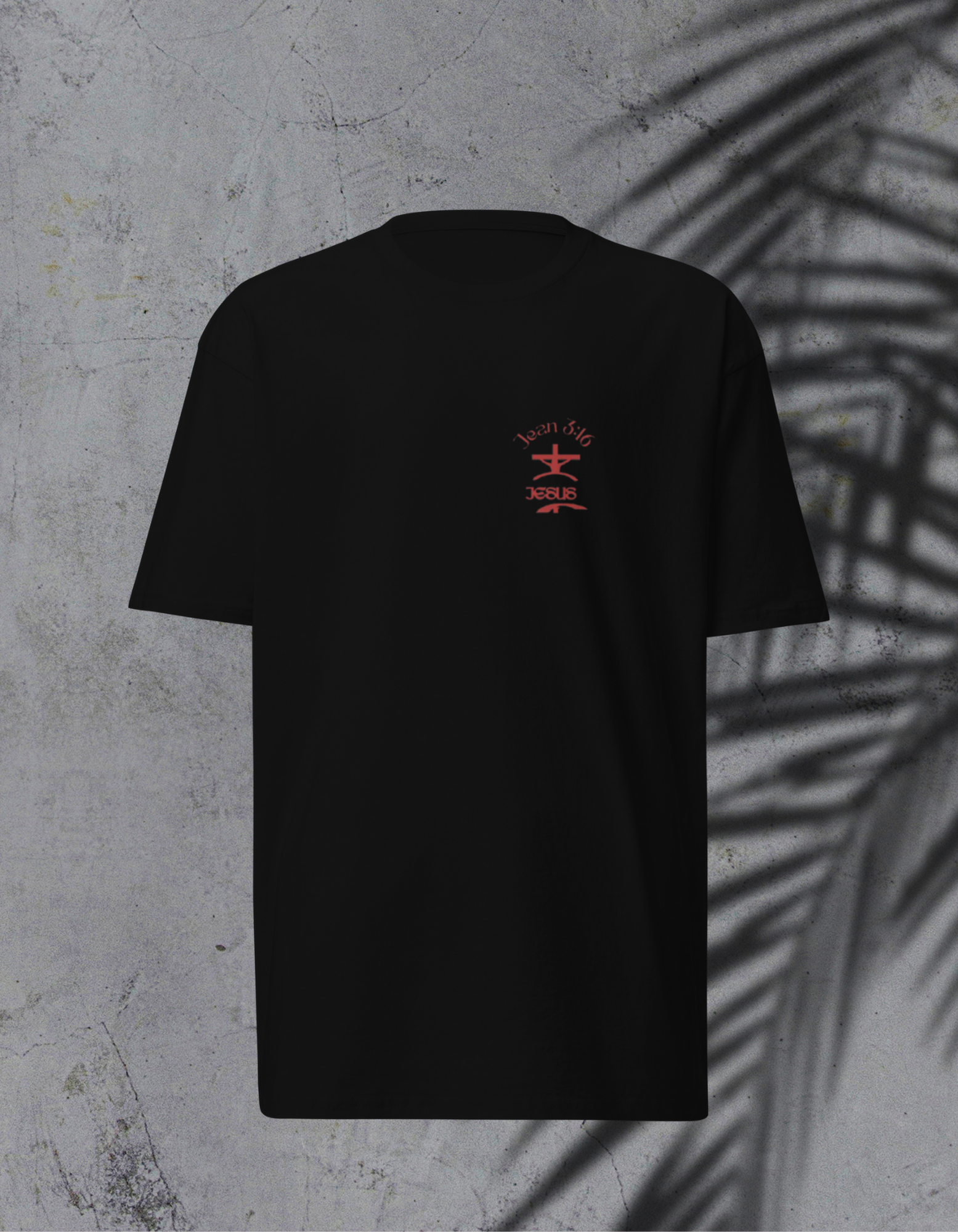 T-shirt lourd homme-“Jean 3:16 – logo” Nzamuak for JESUS