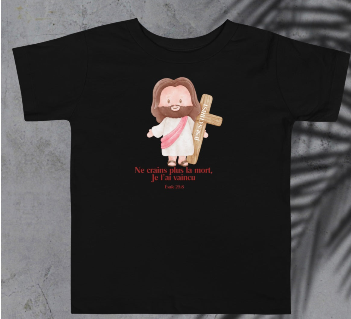 T-shirt à Manches Courtes pour Enfant en Bas Âge- Ne crains pas Nzamuak for JESUS